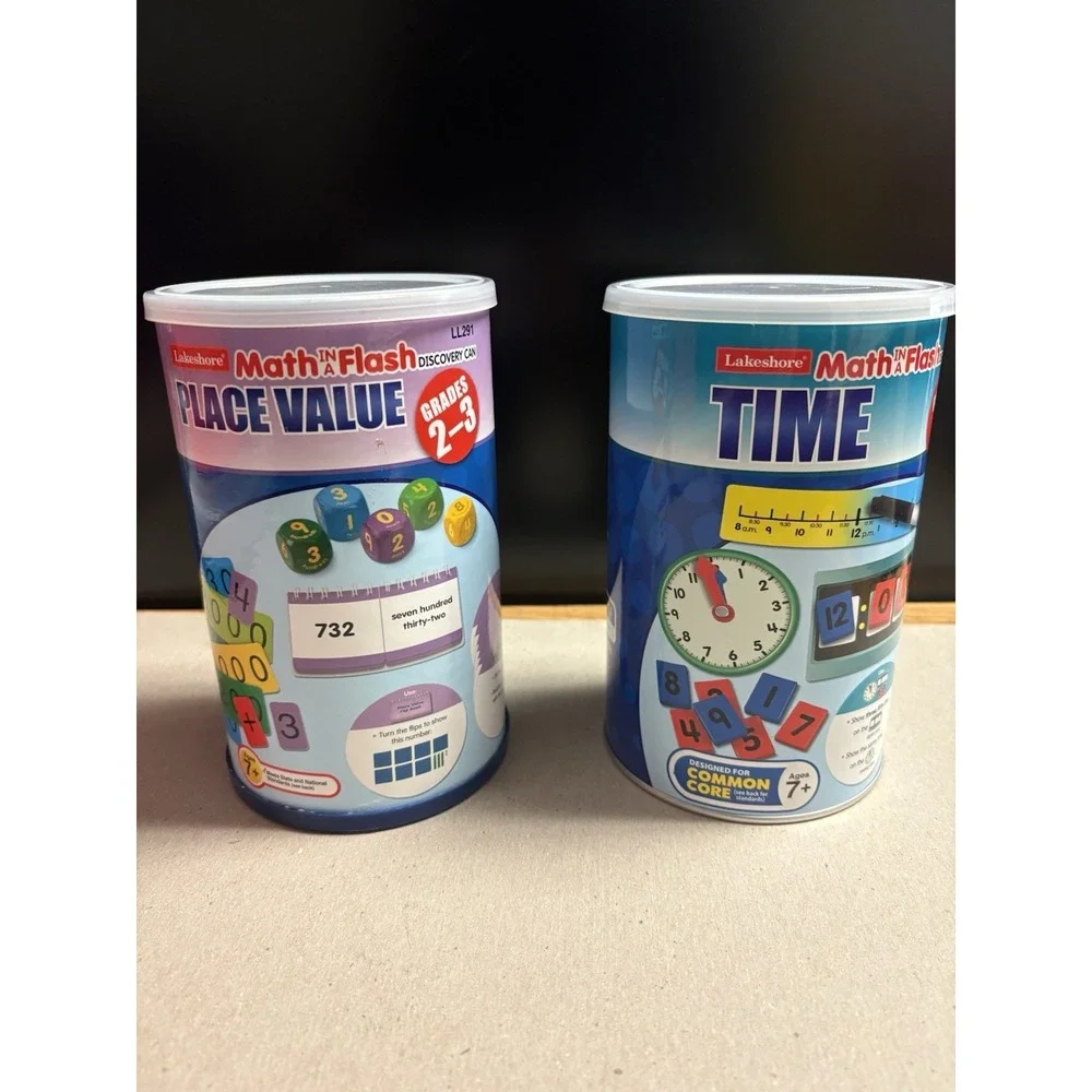 Lakeshore Math In A Flash Discovery Can Time,  Place Value Grade 2 Common Core